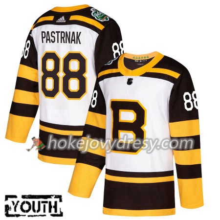 Dětské Hokejový Dres Boston Bruins David Pastrnak 88 2019 Winter Classic Adidas Bílá Authentic